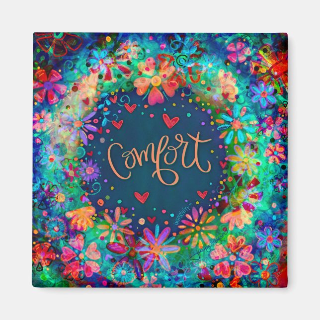 Íman Inspirivência Moderna Floral Bonito De Conforto (Frente)