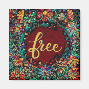 Íman Inspirivência Moderna Floral Livre e Bonito