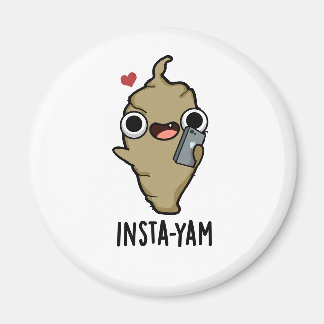 Íman Insta-yam Funny Social Media Veggie Pun (Frente)