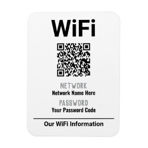 Íman Instruções de WiFi com Código QR