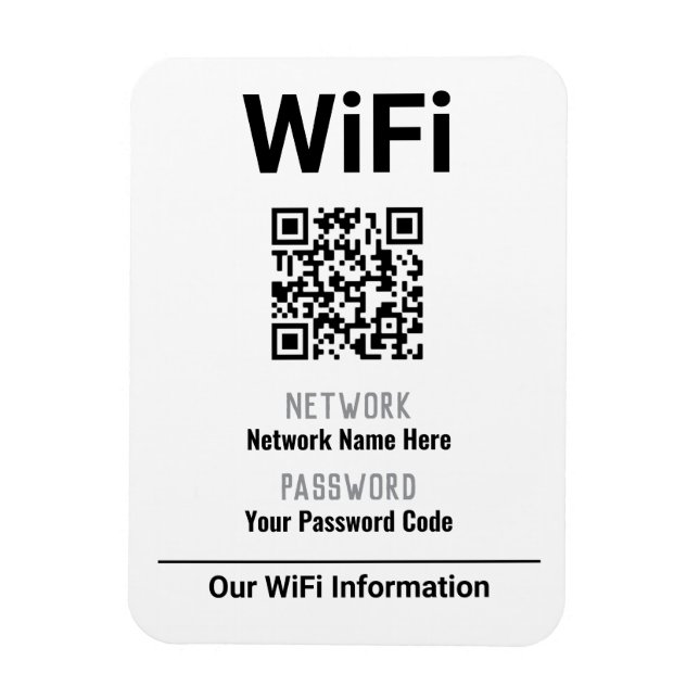 Íman Instruções WiFi com código QR (Vertical)