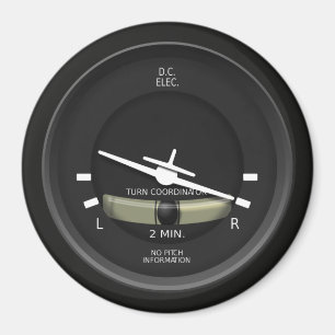 Íman Instrumento de Coordenador de Viragem da Aeronave