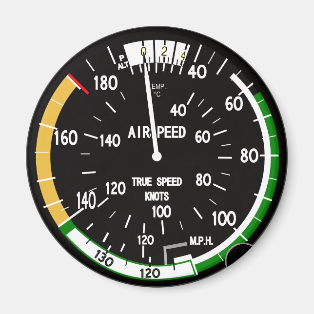 Íman Instrumento de Voo Indicador de Velocidade da Aero (Frente)