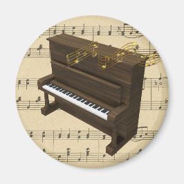Íman Instrumento Musical Piano e Magnetos Musicais