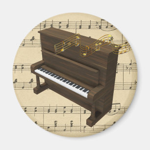 Íman Instrumento Musical Piano e Magnetos Musicais