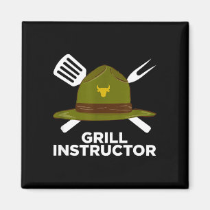 Íman Instrutor de churrasco engraçado pitmaster de chur