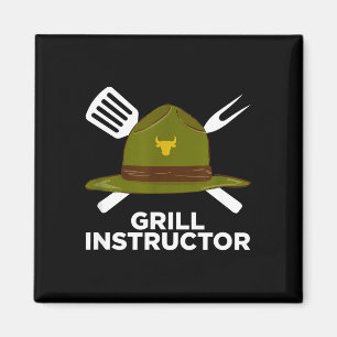 Íman Instrutor de churrasco engraçado pitmaster de chur
