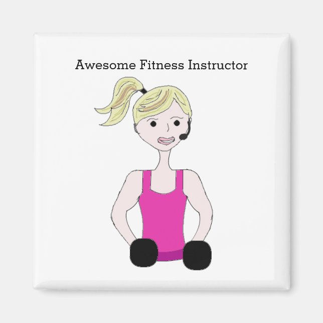 Íman Instrutor de Fitness Incrível (Frente)