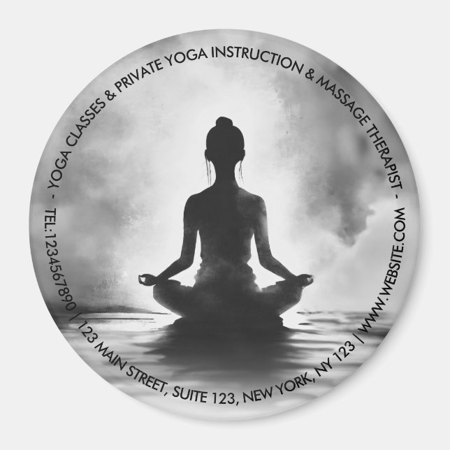 Íman Instrutor de Meditação de Yoga Pose do Lótus Pintu (Frente)