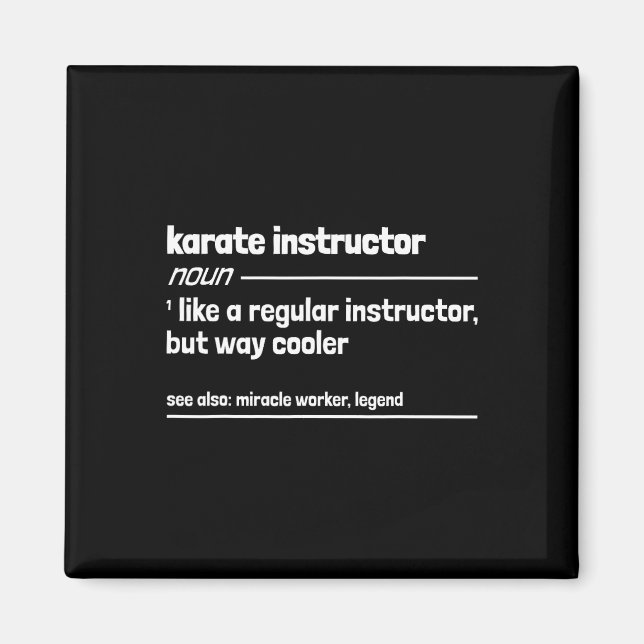 Íman Instrutor Karate Como Um Instrutor Regular Mas Wa (Frente)