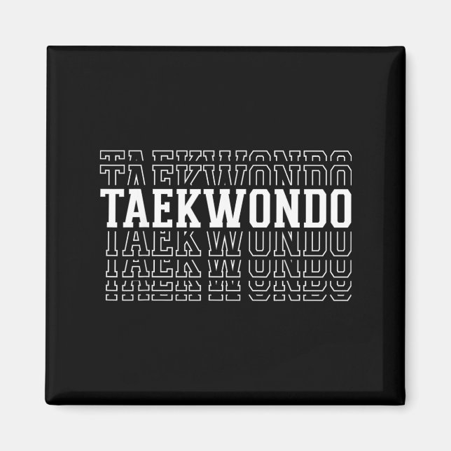 Íman Instrutor Treinador de Taekwondo Texto Engraçado C (Frente)