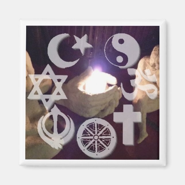 Íman Interfaith, Coexist Fire Magnet (Frente)