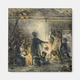 Íman Interior da cabana de um mineiro de carvão