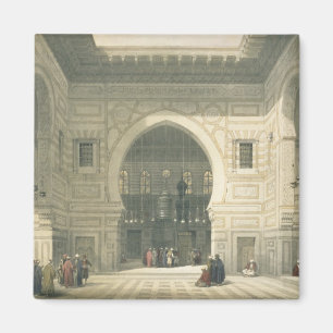 Íman Interior da mesquita da sultão Hasan, o Cairo,