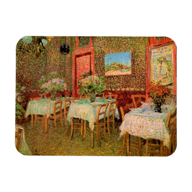 Íman Interior de um Restaurante por Vincent van Gogh (Horizontal)