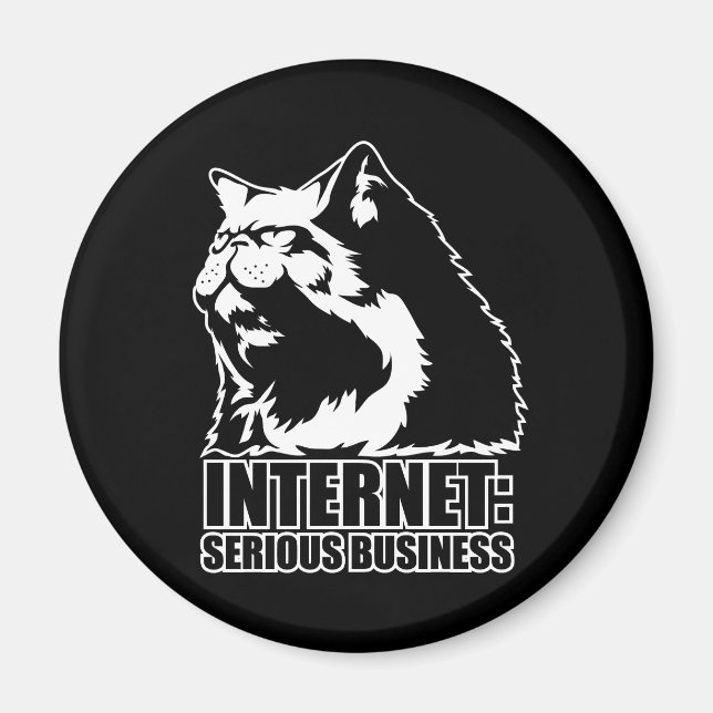 Íman Internet: empresa séria (camiseta engraçada lolcat (Frente)
