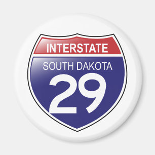 Íman Interstate 29 South Dakota Magnet