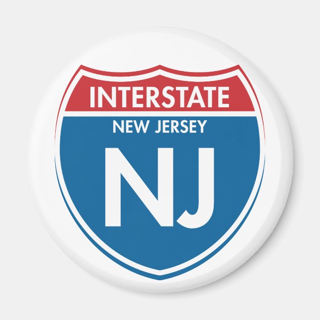 Íman Interstate New Jersey NJ (Frente)