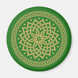 Íman Intrair Dourado Flor Celta Mandala