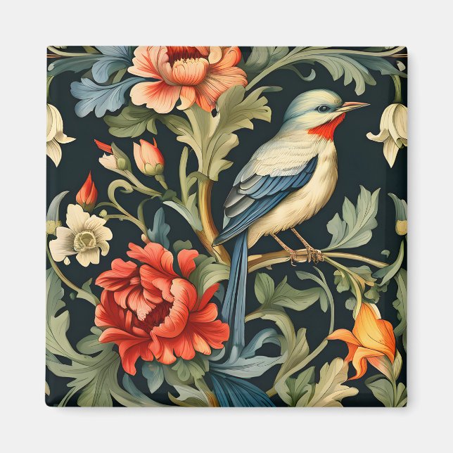 Íman Intrair Floral com Pássaro (Frente)