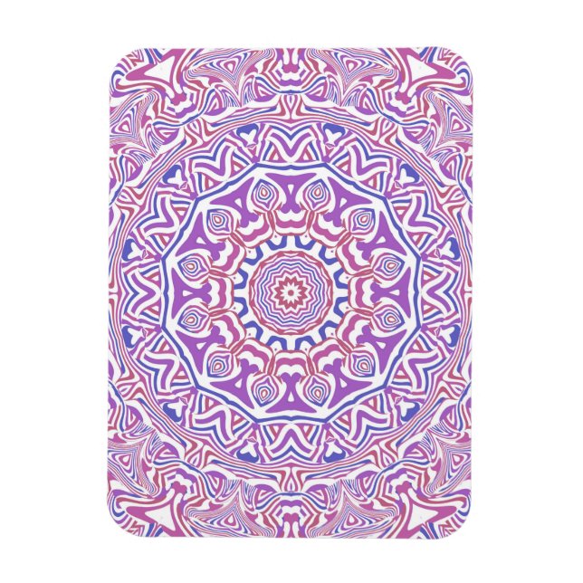 Íman Intrate Bold Groovy Boho Hippie Abstrato Mandala (Vertical)