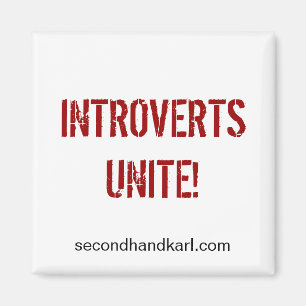 Íman INTROVERTS UNEM-SE! Ímã quadrado
