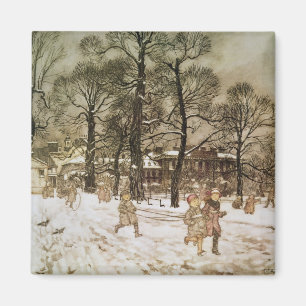 Íman Inverno de Arthur Rackham em jardins de