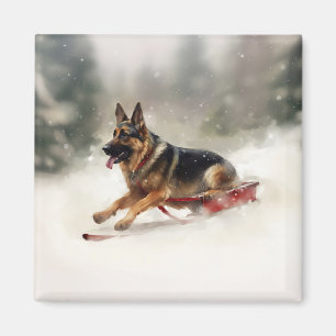 Íman Inverno de german shepherd Natal