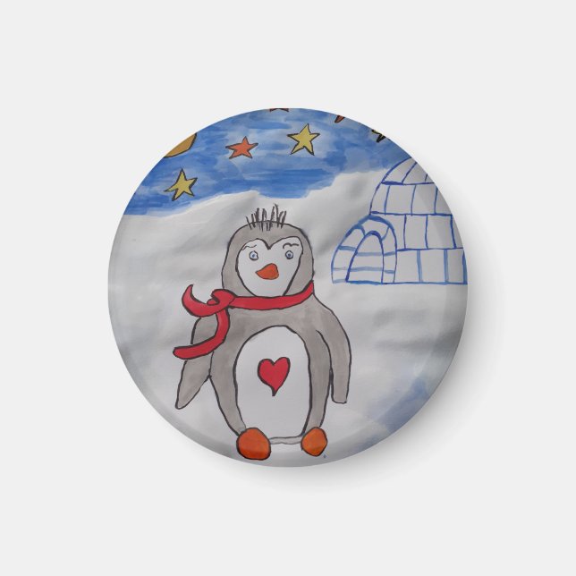 Íman Inverno de Pinguim-Neve (Frente)