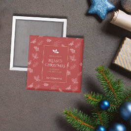 Íman Inverno Dourado elegante deixa o Natal vermelho