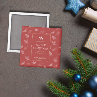 Íman Inverno Dourado elegante deixa o Natal vermelho