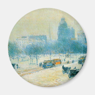 Íman Inverno na Union Square por Frederick Childe Hassa