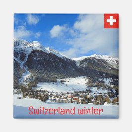 Íman Inverno nas montanhas da Suíça