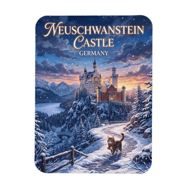 Íman Inverno no Castelo de Neuschwanstein Alemanha (Vertical)