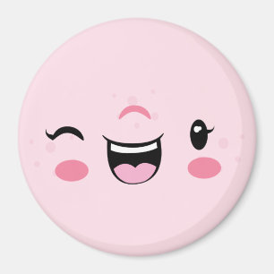Íman Invertido Rosa Kawaii Face Magnet