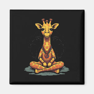 Íman Ioga Girafa Meditação Mindfulness Zen Namaste