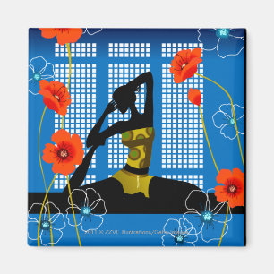 Íman Ioga praticando da mulher