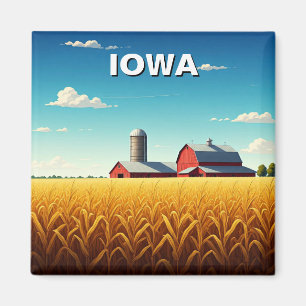 Íman Iowa Cornfield Red Barn