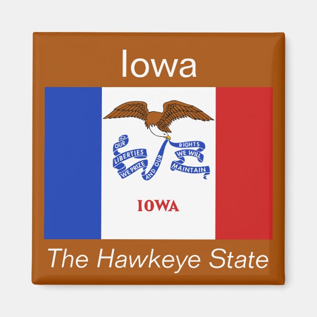 Íman Iowa Flag Magnet (Frente)