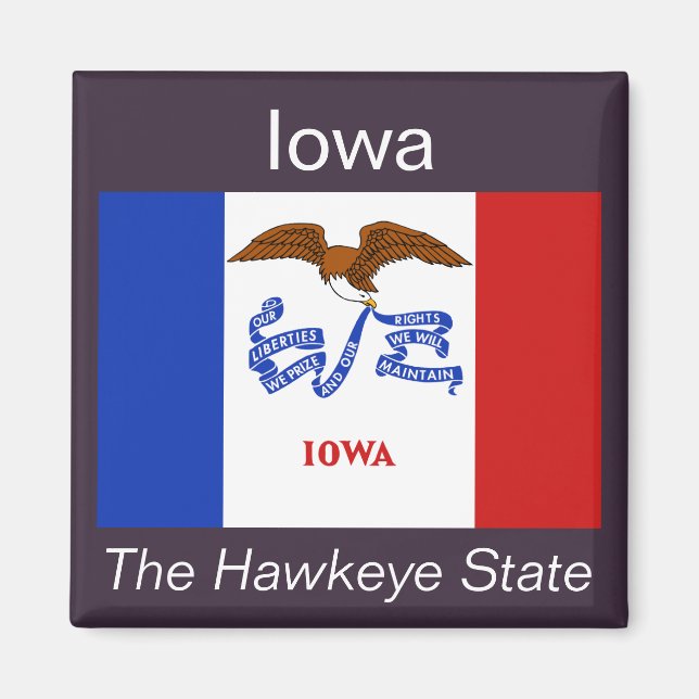 Íman Iowa Flag Magnet (Frente)