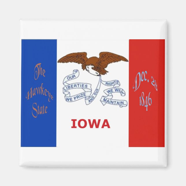 Íman Iowa Flag Magnet (Frente)