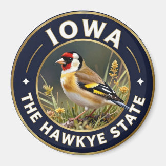 Íman 🌼 Iowa Goldfinch Patrimônio da Pradaria