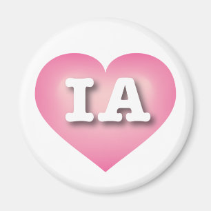 Íman Iowa Pink Fade Heart - Big Love