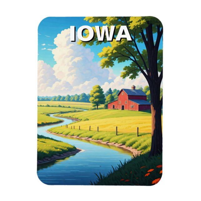 Íman Iowa Red Barn (Vertical)