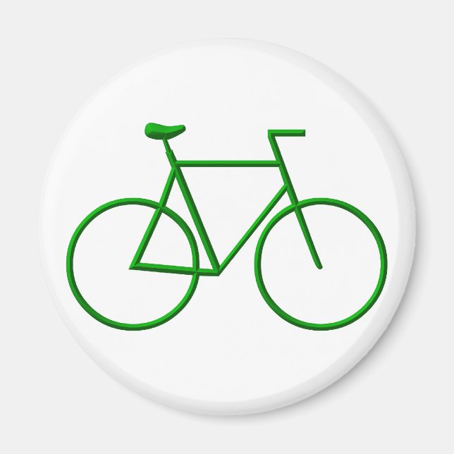 Íman Ir Bicicleta Verde (Frente)