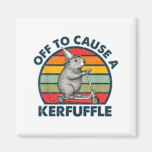 Íman Ir Para Causar Uma Confusão Funny Groundhog Riding (Frente)