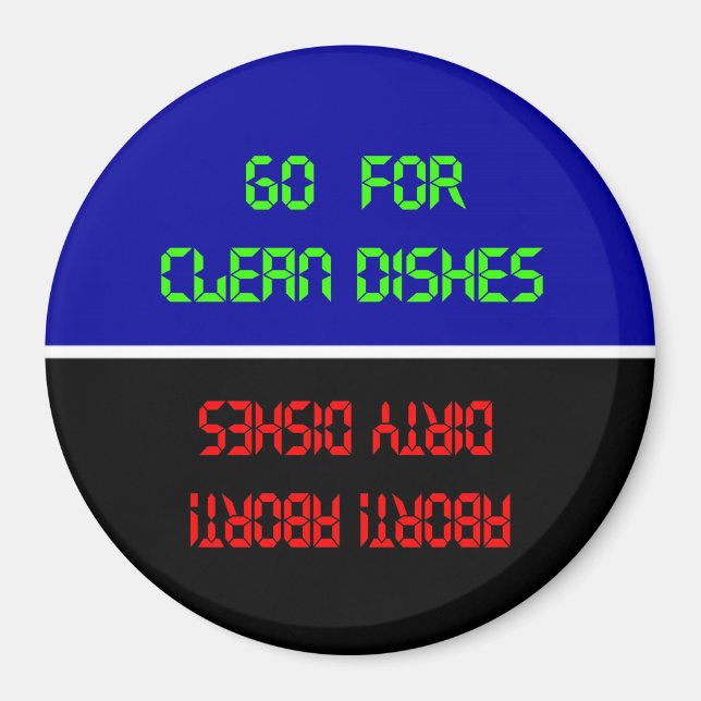 Íman Ir Para Limpar Pratos Abortar Pratos Sujos (Frente)