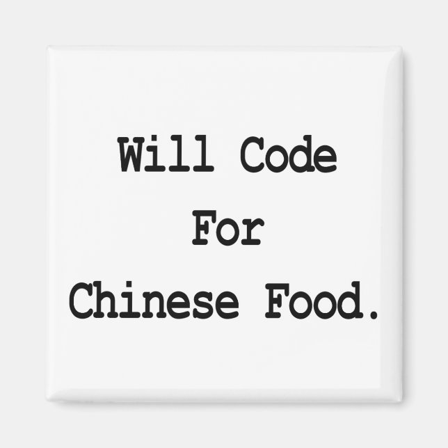 Íman irá codificar para a comida chinesa (Frente)
