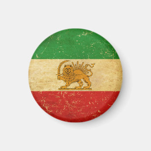 Íman Irã Flag Lion e Sun Shah do Irã Flag Magnet