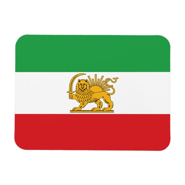Íman Iran Flag Lion And Sun Shah of Iran Flag (Horizontal)